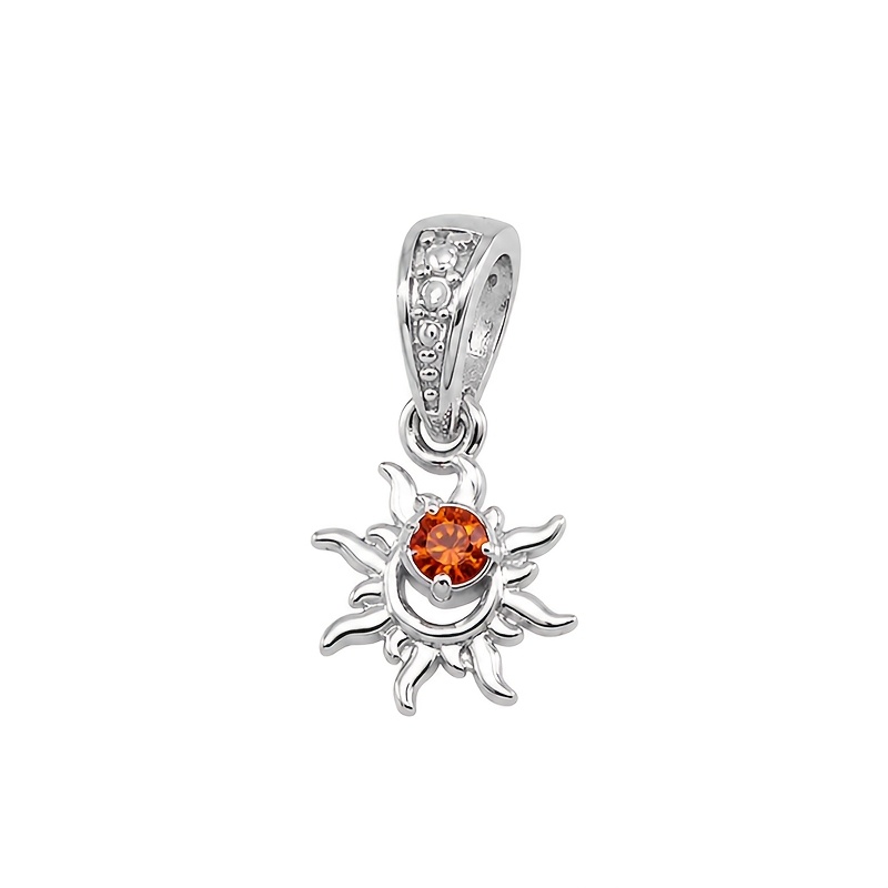 Retro Niche Design Stainless Steel Inlaid Zircon Pendant